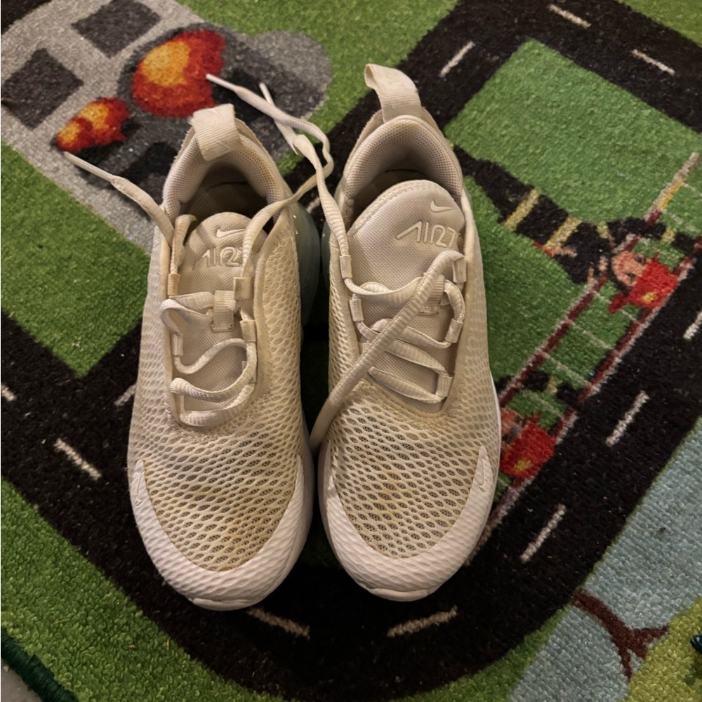 Nike Air Max White Mesh Sneakers for kids